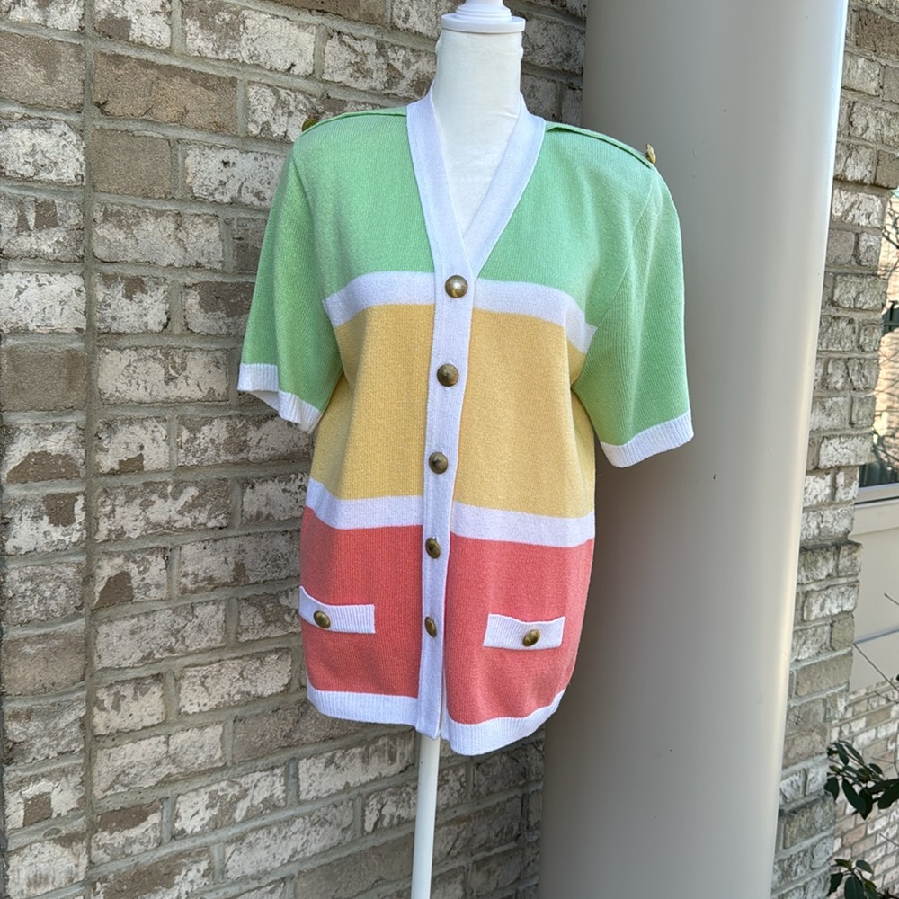 Laura Petites By Alyzia Colorful Spring Knit - Sweater